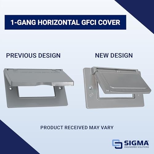 Sigma Engineered Solutions 14249 1-Gang Horizontal GFCI Weatherproof Cover, Gray - Image 3