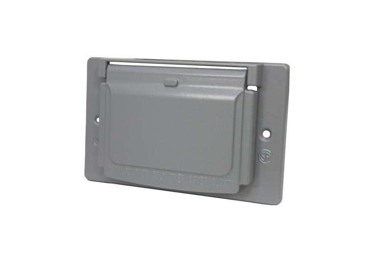 Sigma Engineered Solutions 14249 1-Gang Horizontal GFCI Weatherproof Cover, Gray - Image 2
