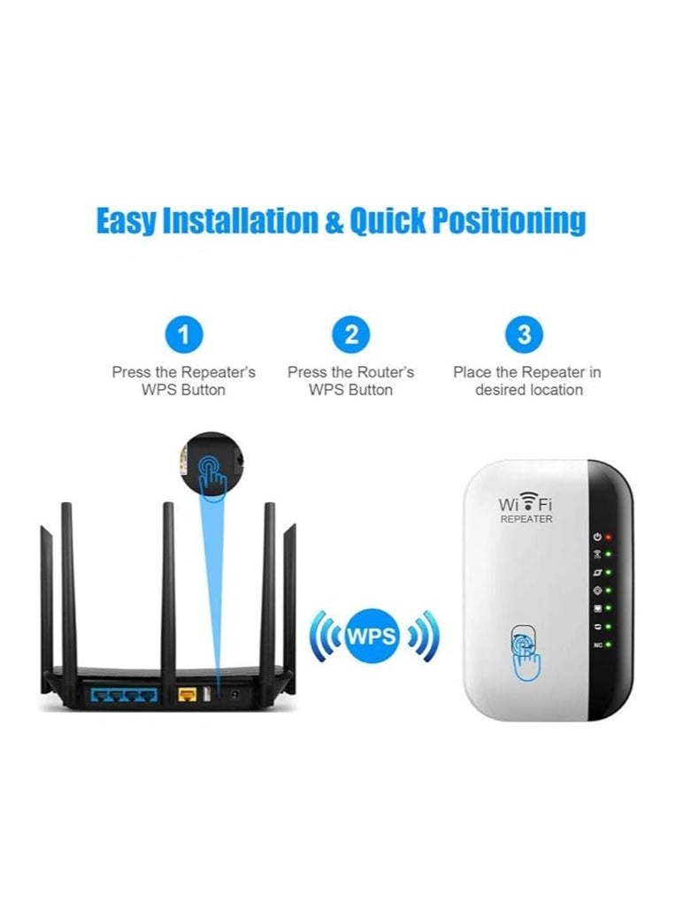 General - WiFi Extender, HYCLAM 300Mbps WiFi Range Extender with AP/Repeater Mode and WPS Capabilities, WiFi Repeater with Ethernet Port, Quick Setup, Home Wireless Signal Booster - Image 1