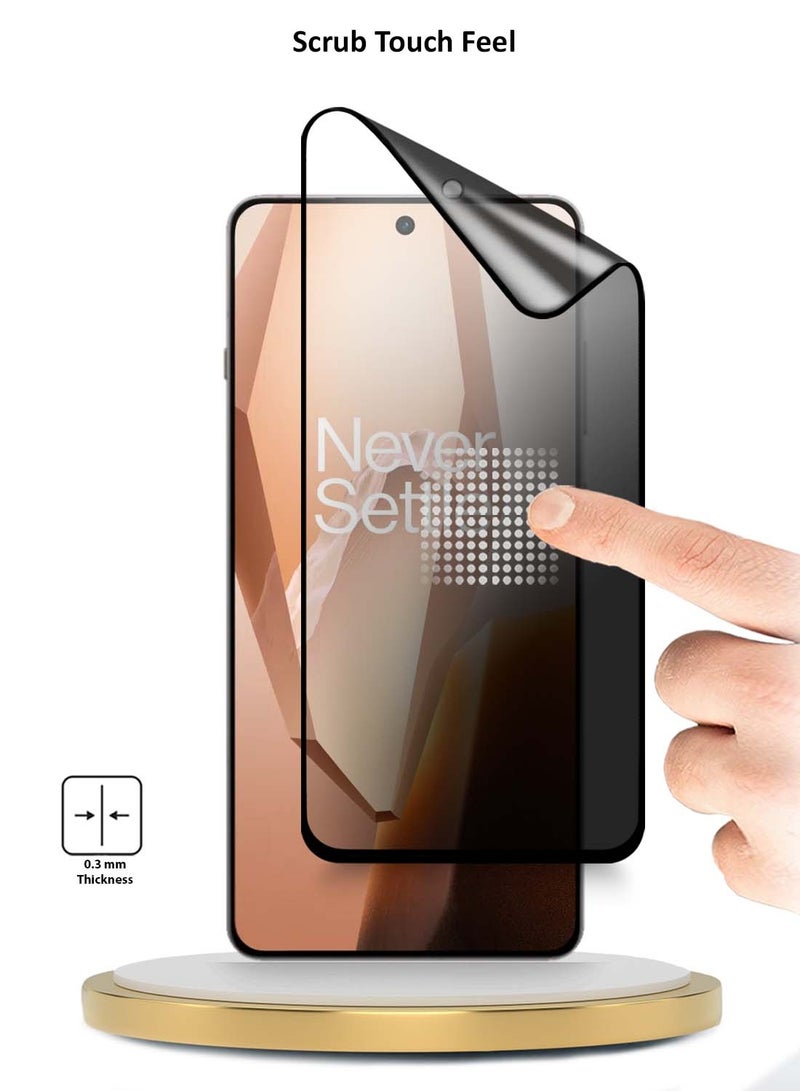 Wtech OnePlus 13R 5G 2025 / Ace 5 5G 2024 / Ace 5 Pro 5G 2024 Premium Nano Ceramic Privacy Full Glue Full Cover Matte Flexible Screen Protector (MSCNMP) - Clear/Black - Image 3