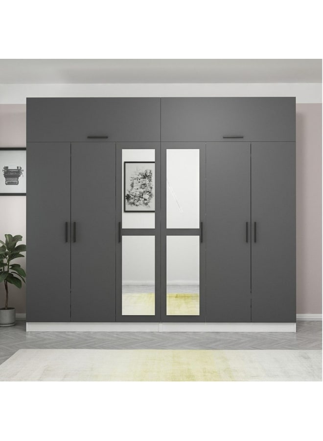 Retro RA057 Wardrobe 270×235×50cm - Grey - Image 1