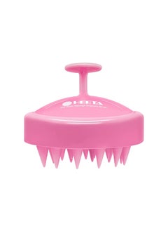 Heeta HEETA Shampoo Scalp Brush Massager Hair Growth, Scalp Scrubber with Soft Silicone Bristles for Hair Growth & Dandruff Removal, Hair Brush for Scalp Exfoliator, Cherry Pink 