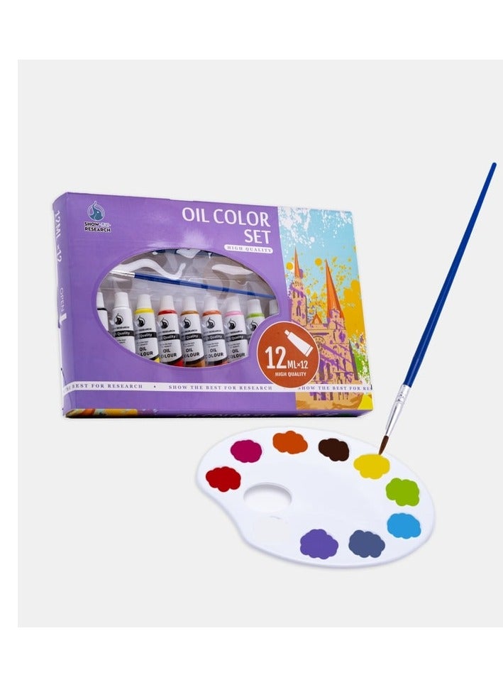 Vneeds 12X12ML Colors Solid Watercolors Paints Set Pigment Drawing Painting With Water Brush Paintbrush  For Artists Beginners Students Adults Pink - Image 2