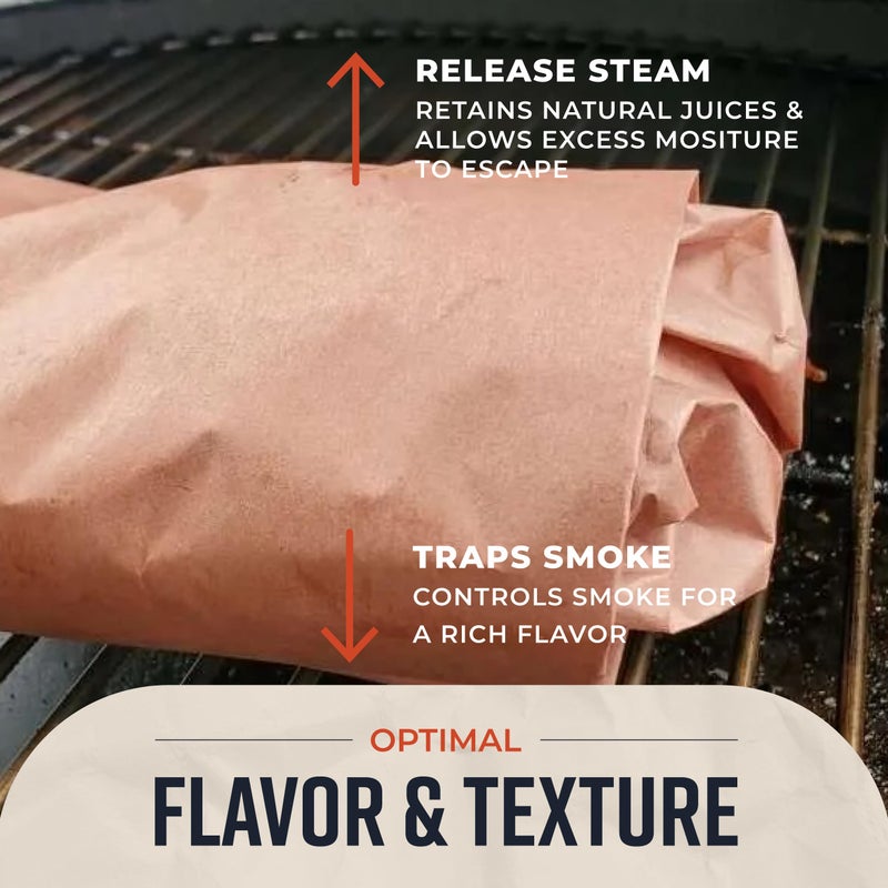 Bryco Goods Pink Butcher Paper Roll 18"x175' (2100 Inch) - Food-Grade Peach Butcher Paper for Smoker, BBQ, Grilling, Smoking Meat - USA Made - Unbleached, Uncoated and Unwaxed - Image 3