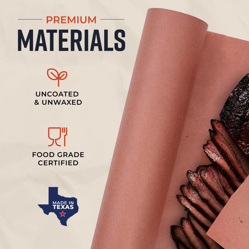 Bryco Goods Pink Butcher Paper Roll 18"x175' (2100 Inch) - Food-Grade Peach Butcher Paper for Smoker, BBQ, Grilling, Smoking Meat - USA Made - Unbleached, Uncoated and Unwaxed - Image 2