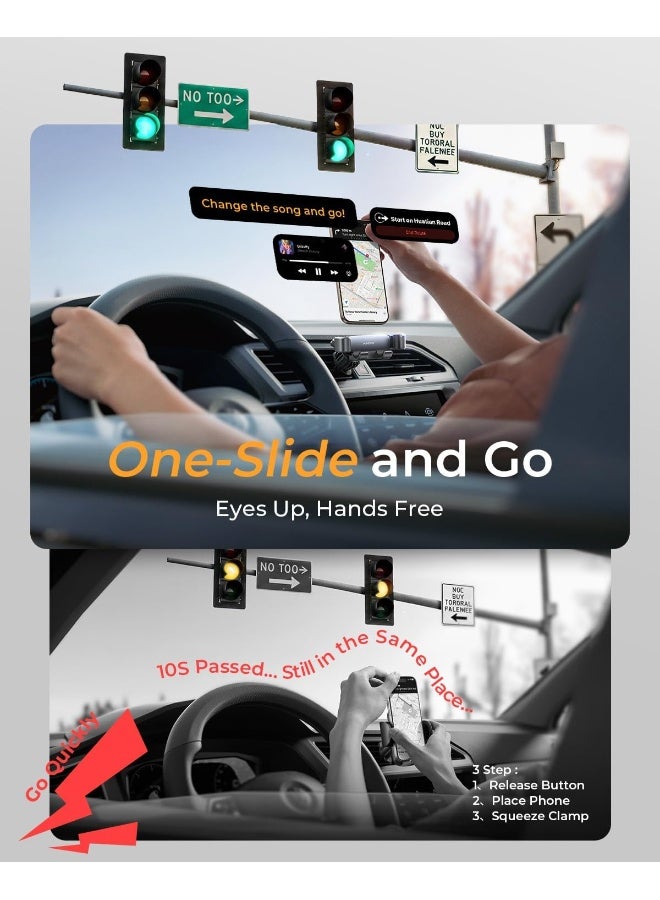 AINOPE Gravity Car Phone Holder 2025 Upgrade Mobile Holder for Car Vent Auto Lock Hands-Free Accessories Interior fits for All 4-7 IN Phone Samsung Galaxy S25 S24 Ultra iPhone 16 Pro Max Plus 15 14 - Image 3