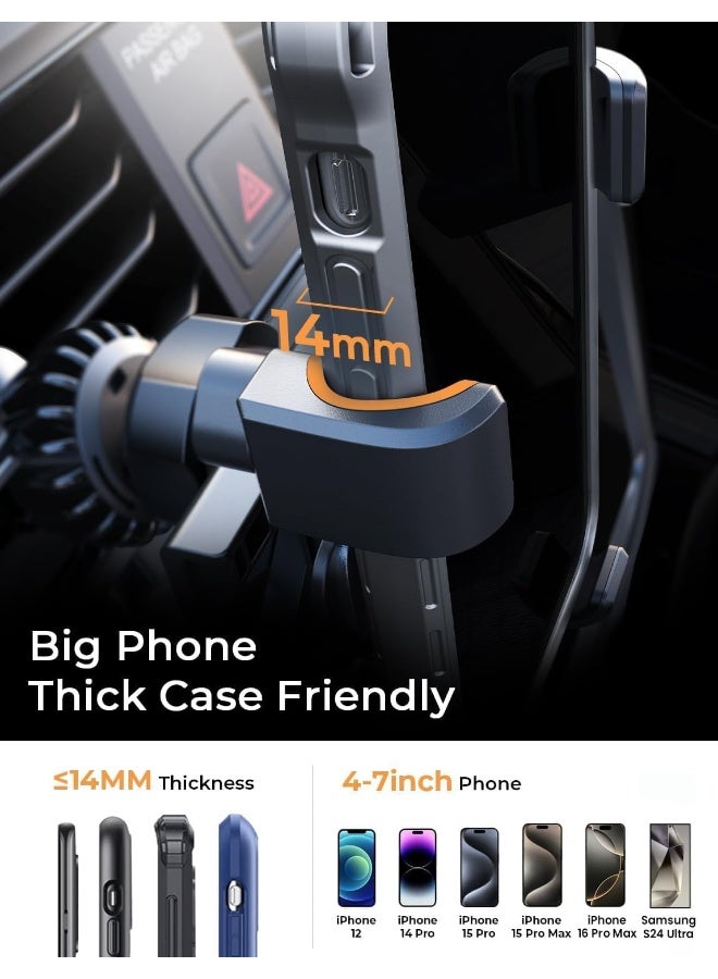 AINOPE Gravity Car Phone Holder 2025 Upgrade Mobile Holder for Car Vent Auto Lock Hands-Free Accessories Interior fits for All 4-7 IN Phone Samsung Galaxy S25 S24 Ultra iPhone 16 Pro Max Plus 15 14 - Image 5
