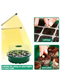 Generic Plant Germination Trays Kit, Thicken Round Seed Trays 3Pack Cells Potting Trays, Seed Propagators Trays with Lids, Propagators for Plants Seed Growing Garden Greenhouse  - Image 4