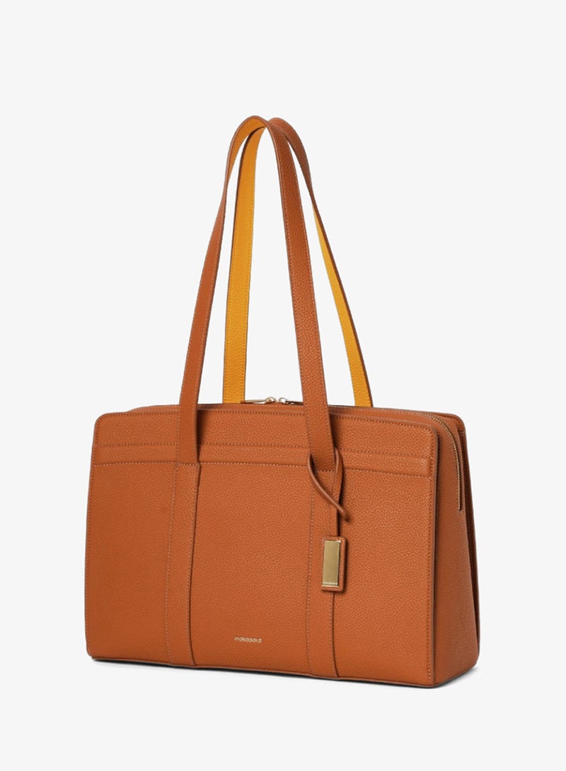 MOKOBARA The Celeste Tote Bag | Fits upto 15" Laptop | Lightweight | Perfect for Work and Daily Use | Laptop Sleeve | Organizational Pocket | Office Bag for Women (Tan 3.0 | Brown) - Image 3