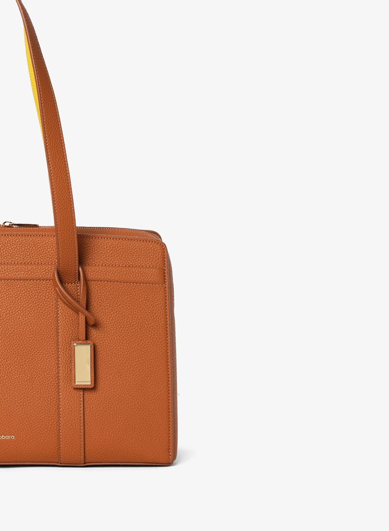 MOKOBARA The Celeste Tote Bag | Fits upto 15" Laptop | Lightweight | Perfect for Work and Daily Use | Laptop Sleeve | Organizational Pocket | Office Bag for Women (Tan 3.0 | Brown) - Image 4