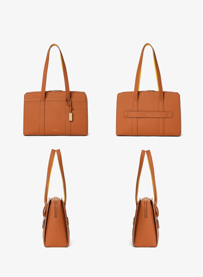 Mokobara  MOKOBARA The Celeste Tote Bag | Fits upto 15" Laptop | Lightweight | Perfect for Work and Daily Use | Laptop Sleeve | Organizational Pocket | Office Bag for Women (Tan 3.0 | Brown) for Women | Best Price UAE