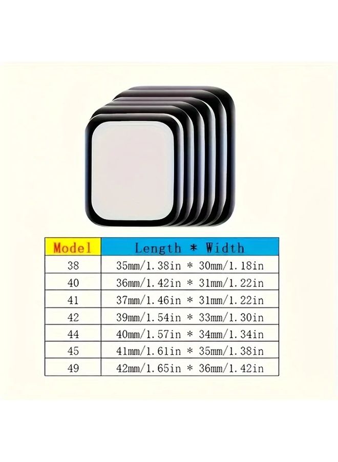 3 Pack Full Coverage Screen Protector for iWatch 4 5 6 SE 40mm Carbon Fiber - Image 2