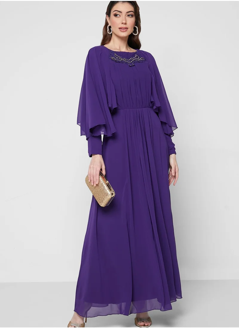 Khizana Embellished Chiffon Dress