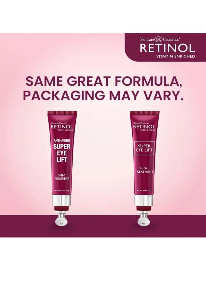 RETINOL Super Eye Lift Under Eye Firming Cream With Retinol - Luxury 3-in-1 Treatment Fights Dark Circles, Wrinkles, and Puffy Eyes 15g - Image 2