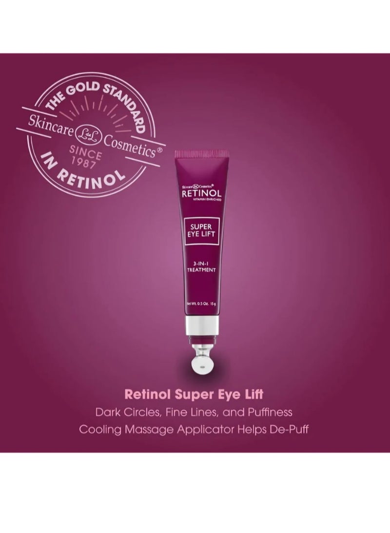 RETINOL Super Eye Lift Under Eye Firming Cream With Retinol - Luxury 3-in-1 Treatment Fights Dark Circles, Wrinkles, and Puffy Eyes 15g - Image 3