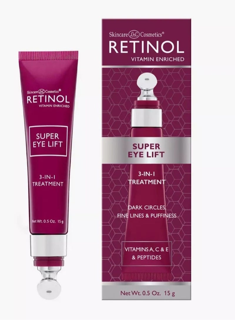 RETINOL Super Eye Lift Under Eye Firming Cream With Retinol - Luxury 3-in-1 Treatment Fights Dark Circles, Wrinkles, and Puffy Eyes 15g - Image 1
