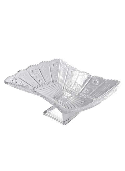 Glass Serving Bowl Clear 20x15x13cm