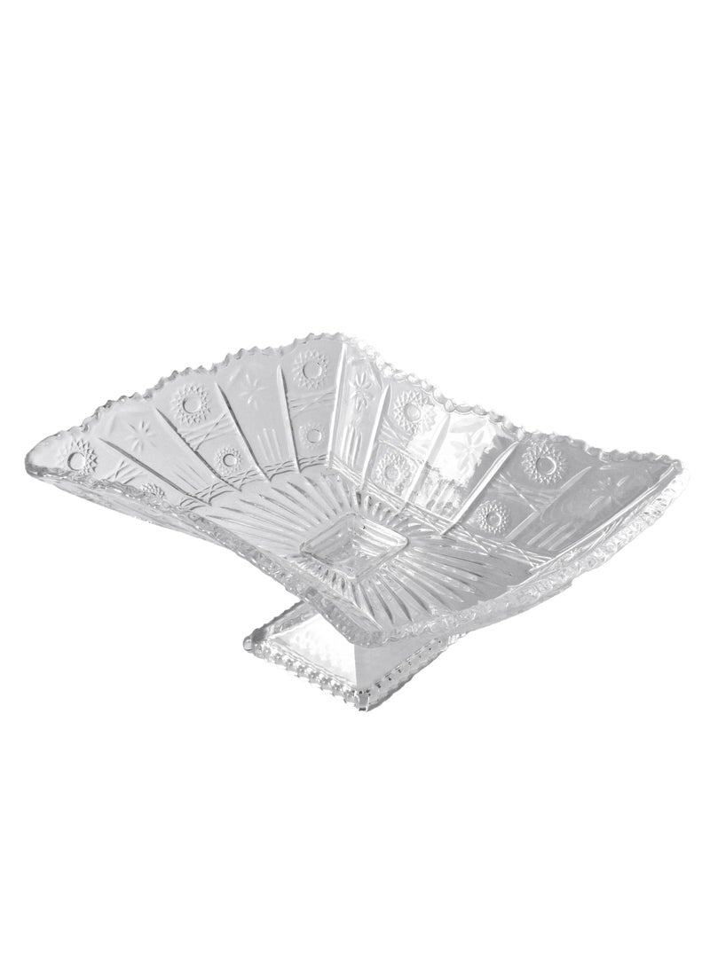 Kaida Glass Serving Bowl Clear 20x15x13cm  - Image 1
