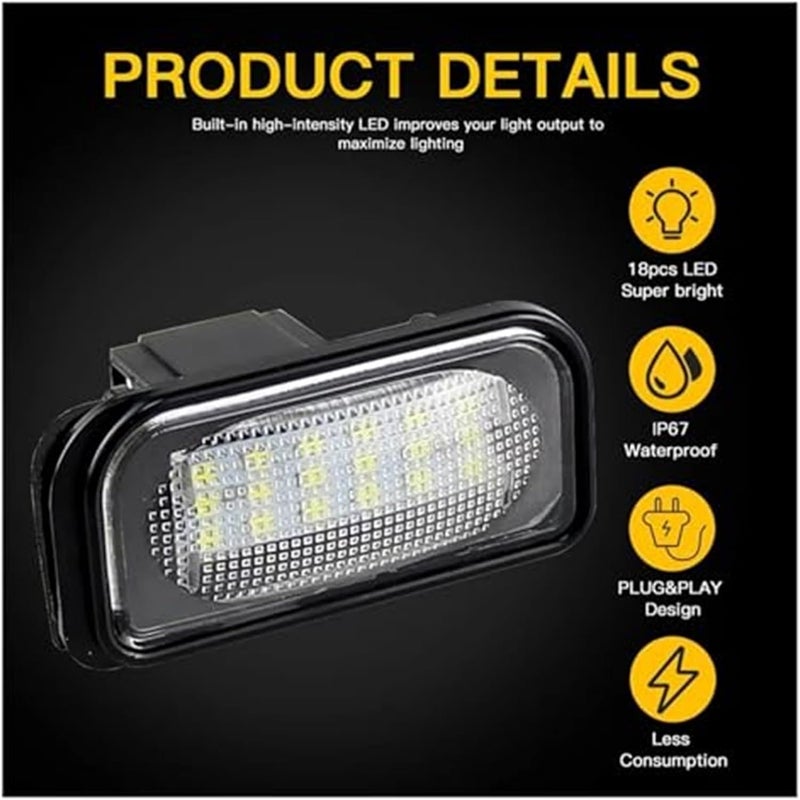 Yurefax LED License Plate Light Bulbs for Benz C-Class W203 - Image 3