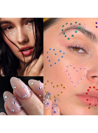 Crystal Gem Stickers Rhinestone Self Adhesive Jewels Sticker For Face Eyes Nails Kids DIY Craft Cards Embellishment Diamond Decorations 15 Colors 3 Sizes 900 PCS - view 4