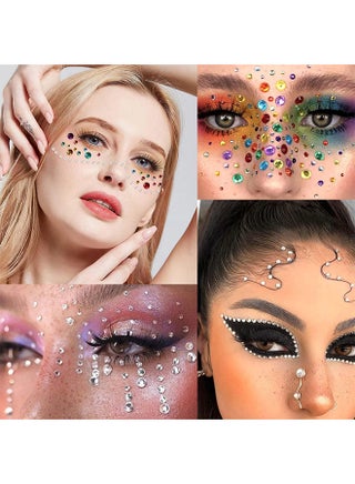 Crystal Gem Stickers Rhinestone Self Adhesive Jewels Sticker For Face Eyes Nails Kids DIY Craft Cards Embellishment Diamond Decorations 15 Colors 3 Sizes 900 PCS - view 5