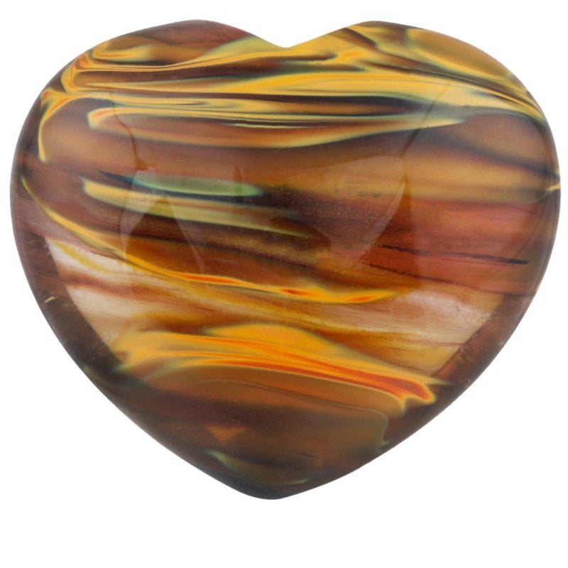 SUNYIK SUNYIK Volcano Cherry Quartz Carved Puff Heart Pocket StoneHealing Palm Crystal Pack of 116 