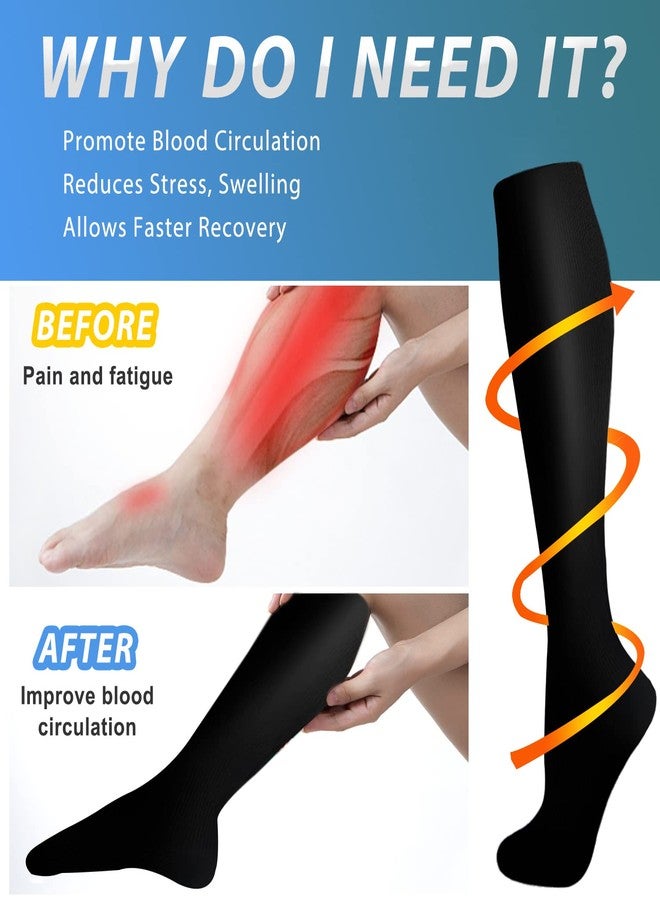 Aoliks Compression Socks for Women & Men(1/3/7/8 PACK) - Best for Running,Sport,Nurse,Travel,Cycling-20-30mmHg - Image 2