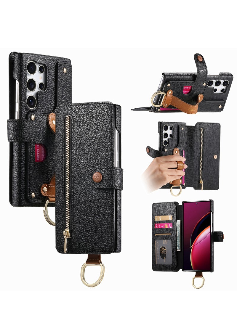 YANCI Samsung Galaxy S24 Ultra phone case, Samsung Galaxy S24 Ultra wallet case with card holder, Samsung Galaxy S24 Ultra phone case, leather flip phone case suitable for Samsung Galaxy S24 Ultra - Image 1