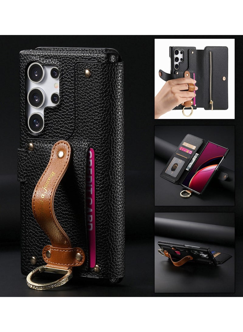 YANCI Samsung Galaxy S24 Ultra phone case, Samsung Galaxy S24 Ultra wallet case with card holder, Samsung Galaxy S24 Ultra phone case, leather flip phone case suitable for Samsung Galaxy S24 Ultra - Image 2