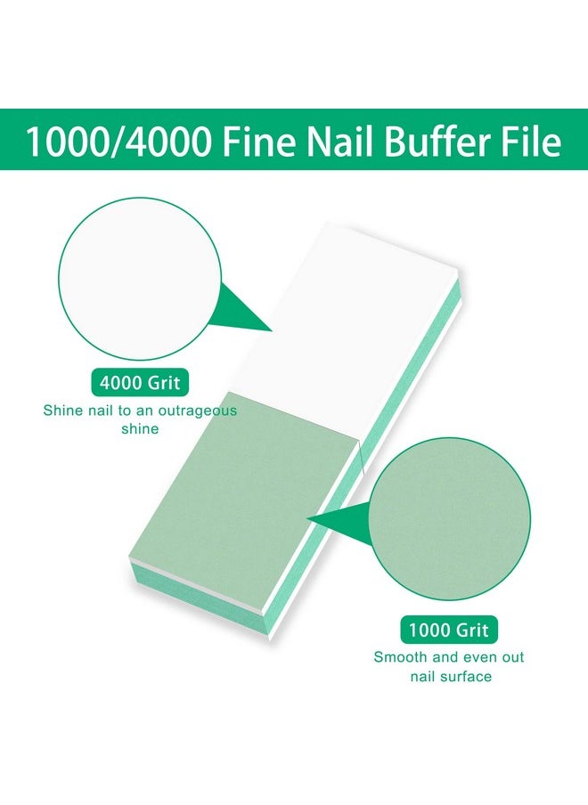 CGBE - Nail Buffer Block And Shine Kit 50 Count Mini Nail Buffer For Polishing Smooth And Shiny Natural Nails Fingernail Mini Buffer Nail File Smoother Buffer Block 1000/4000 Grit - Image 1