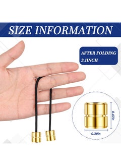 Civaner 2 Pcs Begleri Fidget Beads Copper Worry Fidget Beads Worry Beads Begleri Beads Begleri Fidget Toy Cylinder And Bell Shaped Bead Handmade Novelty And Gag Toys For Men Women Relaxation 7 Inch Long  - Image 3
