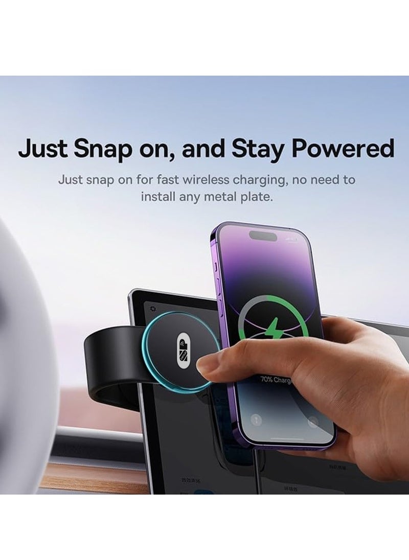 SP - Magsafe Car Mount, Magnetic Car Phone Holder, Magsafe Car Dashboard Mount Compatible with iPhone 15 Pro Max/iPhone 15 Plus/14/13/12 Series, Bendable Memory Titanium Alloy for All Dashboards and Windshields - Image 1