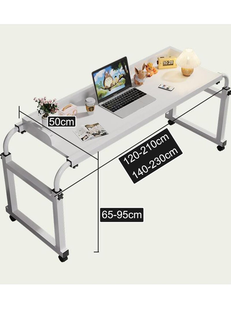Bed Table with Wheels,Bed Desk,Hospital Bed Table,overbed Table,Adjustable Bed Table,Over Bed Table,Desk with Wheels,Desk for Bed,Table for Bed,Rolling Bed Table, Perfect for Hospital Families - Image 2