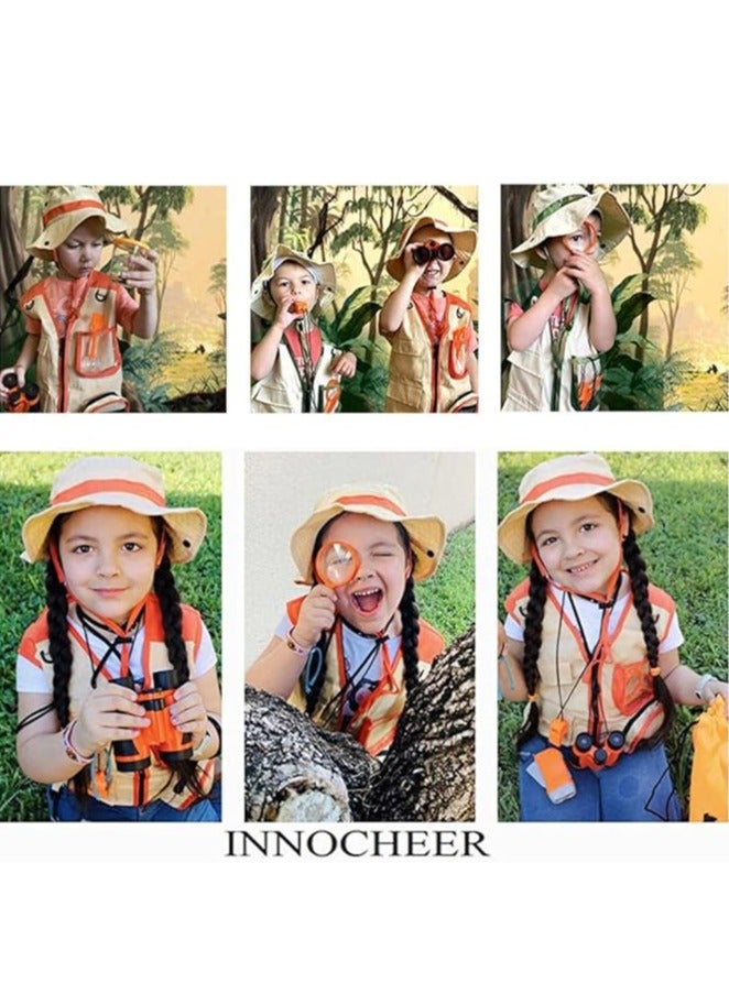 general Outdoor Explorer Sets for Kids, Vest & Hat Sets, Explorer Kits, Insect Explorer Cosplay Role Play, Zookeeper Park Ranger - Image 3