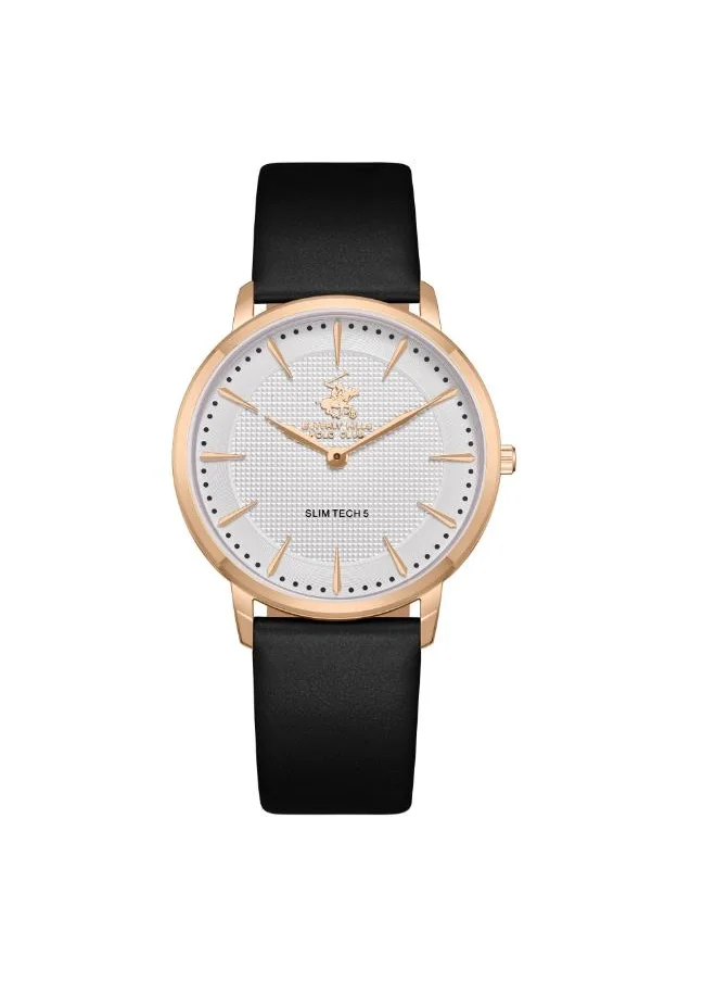 BEVERLY HILLS POLO CLUB BEVERLY HILLS POLO CLUB BP3722X.431 Men's Analog Display Watch & Leather Strap BLACK