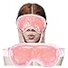 J JIMOO Cooling Eye Mask with Gel Bead, Reusable Cold Compress Ice Pack Sleeping Eye Cooling Pads for After Eyelid Surgery, Puffiness, Puffy Eyes, Headache, Migraine Relief (Pink) - Image 2