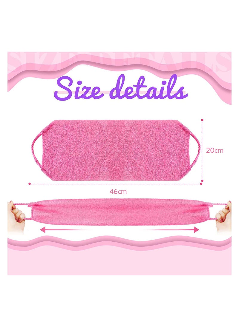 SYOSI 2 Pack Back Scrubber for Shower Exfoliating Washcloth Back Cloth Body Extended Length Scrubber Towel Nylon Exfoliating Stretchable Pull Strap Wash Cloth for Bath Body Scrub Washcloth  - Image 2