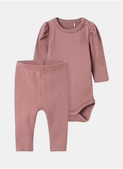 NAME IT name it Baby Girls Nigella Longsleeve Bodysuit / Legging Set  - Image 3