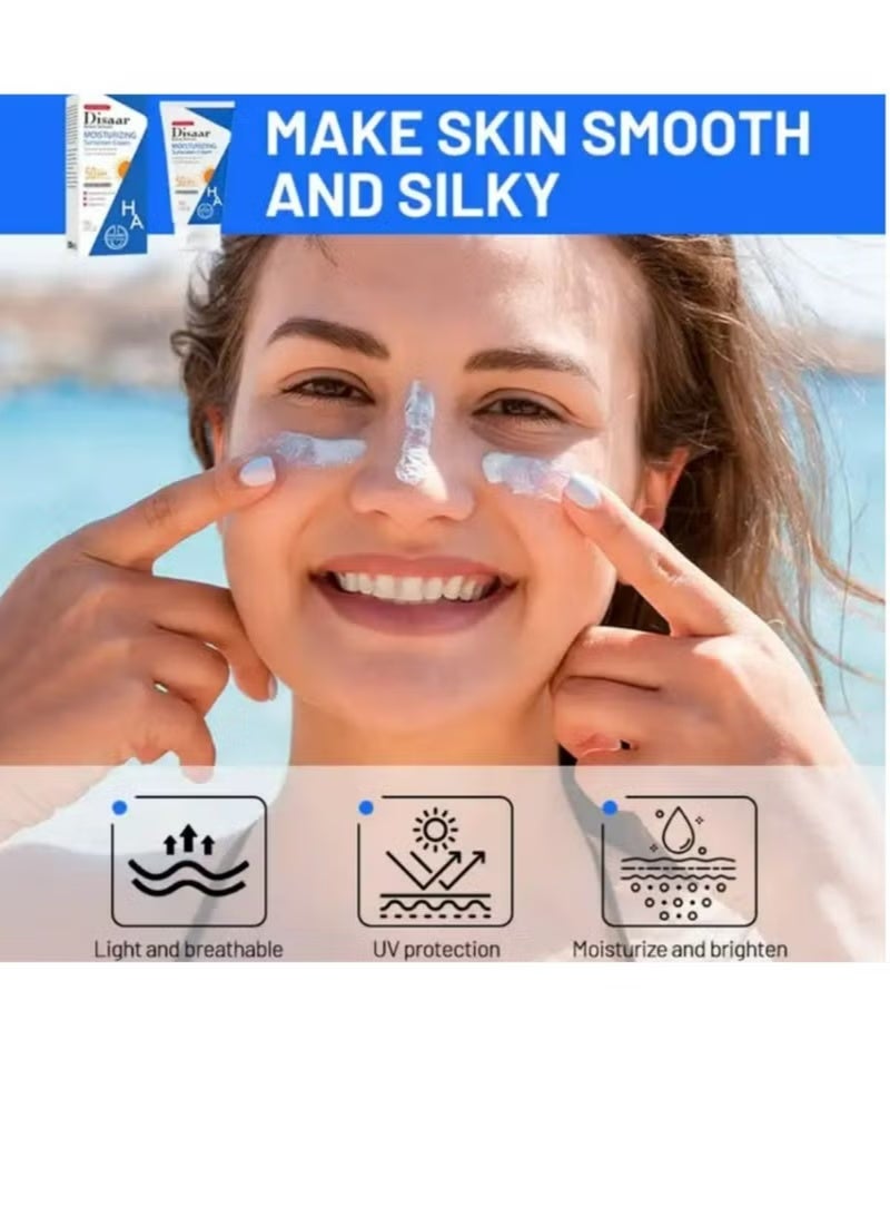Disaar Hyaluronic Acid SPF 50 Moisturizing Sunscreen – 80g - Image 2