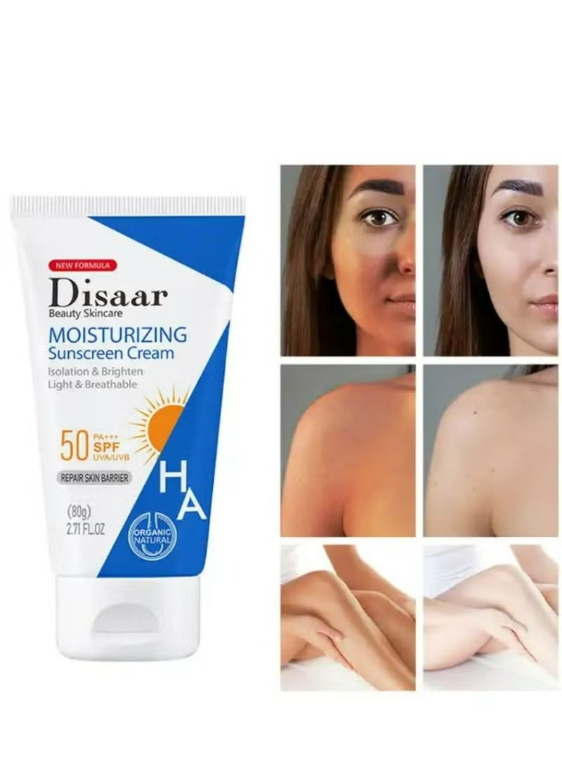 Disaar Hyaluronic Acid SPF 50 Moisturizing Sunscreen – 80g - Image 5