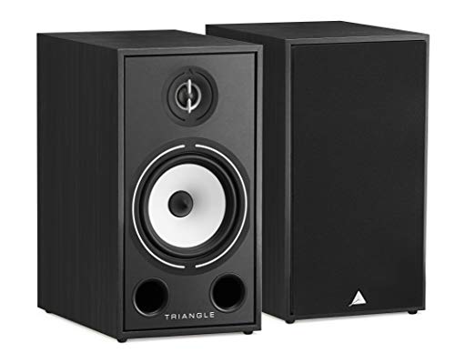 triangle - BOREA BR03 Hi-Fi Bookshelf Speakers - Power handling 100W - Output 90 dB/W/m - Versatile Music and Home Cinema - 206 x 380 x 314 mm - Black (Pair) - Image 1