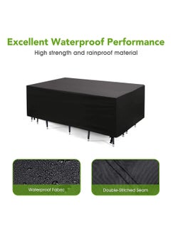 FASHION HOME Waterproof Extra Large Furniture Cover Sectional Sofa Outdoor Table and Chair Set Covers  - Image 2