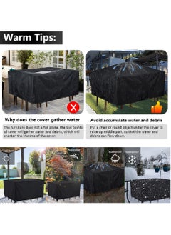 FASHION HOME Waterproof Extra Large Furniture Cover Sectional Sofa Outdoor Table and Chair Set Covers  - Image 4
