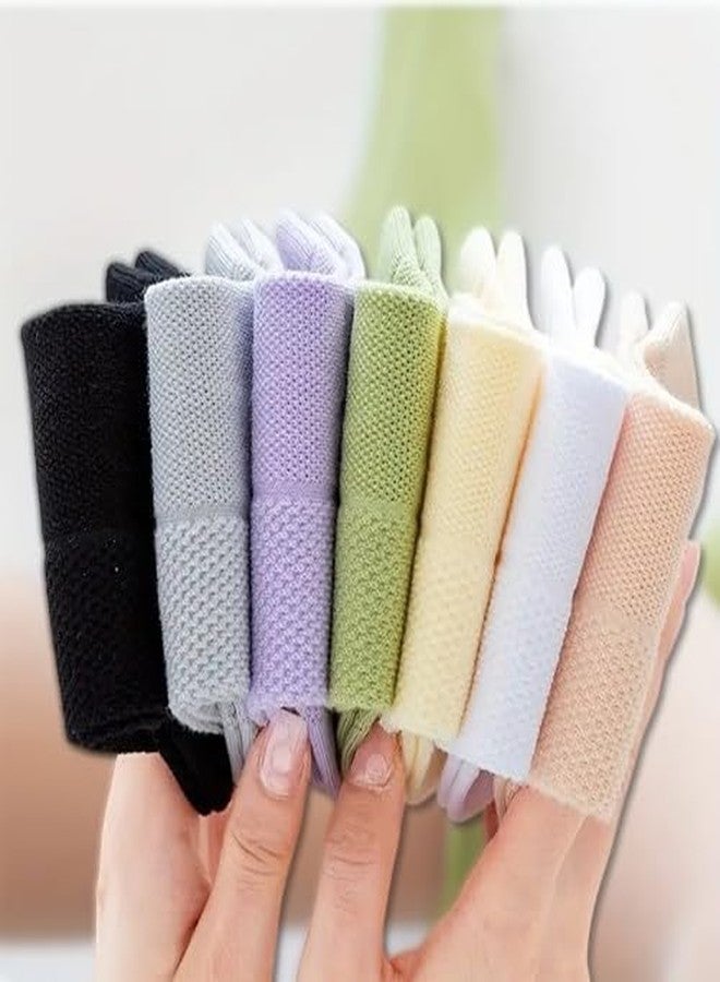 KRISHTI 7 Pairs Men & Women’s Pastel Candy Color Ankle Socks - Breathable Mesh, Heel Protection, Comfort Fit, Casual Wear Socks, Playful Sock Design, Soft Texture Socks - Image 3