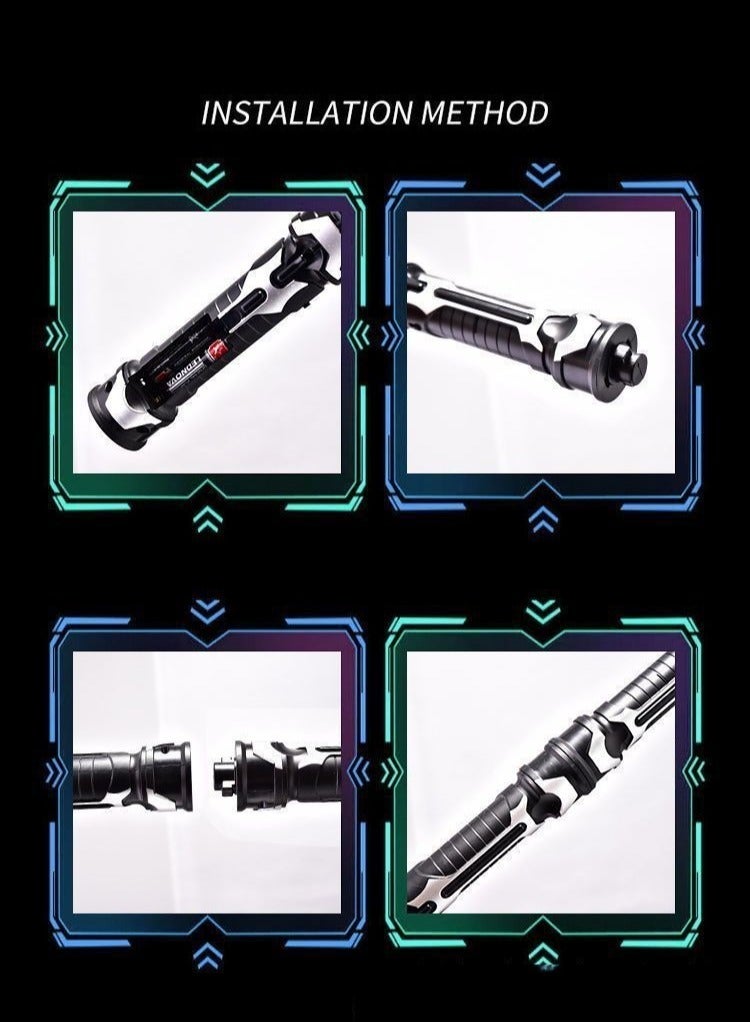 2Pcs Laser Sword Star Wars Flash Light Stick Boy Wars Lightsaber Retractable Sword Light Toys - Image 4