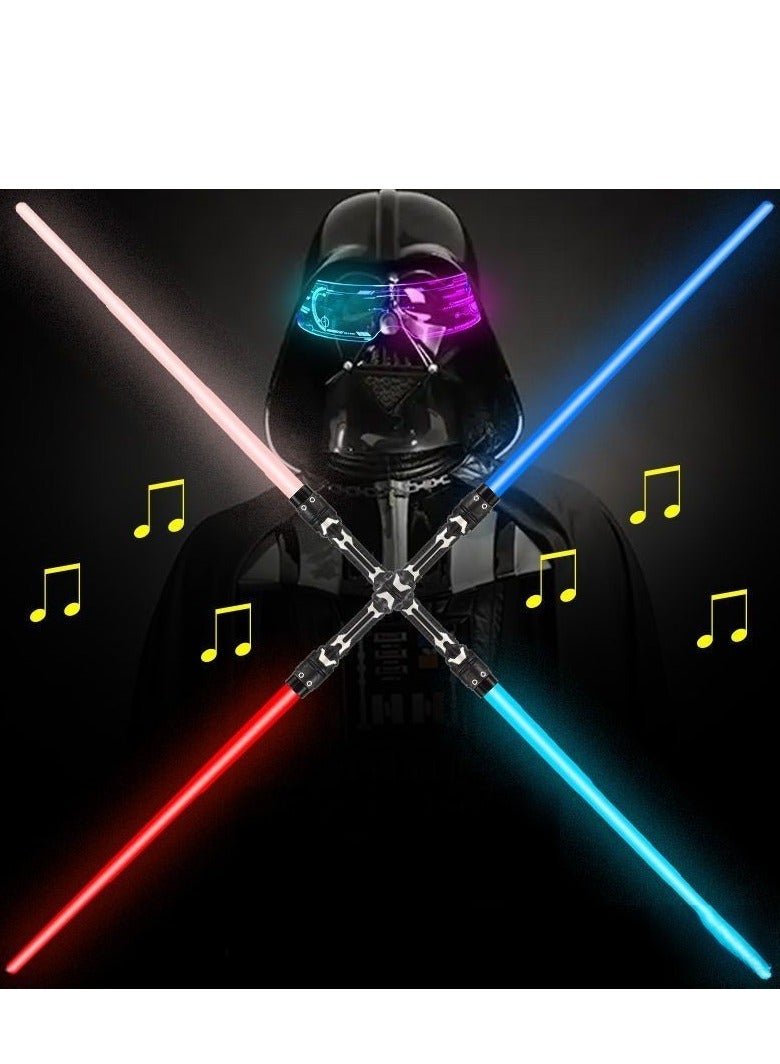 2Pcs Laser Sword Star Wars Flash Light Stick Boy Wars Lightsaber Retractable Sword Light Toys - Image 3