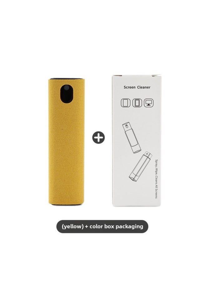 Generic - Mobile Phone Screen Cleaner Laptop Spray Wipe Integrated Display Dust-free Ash Display Cleaning Spray-Color:Yellow (cleaner + Neutral Color Box Packaging) - Image 1