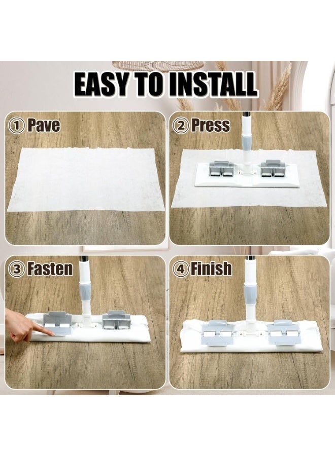 20 Counts Sweeper Wet Mopping Cloths Compatible (21 x 40 cm) Large Wet Mop Pads Refills XL Disposable for Sweeping Scrubbing Cleaning Wood Hardwood Tile - Image 4