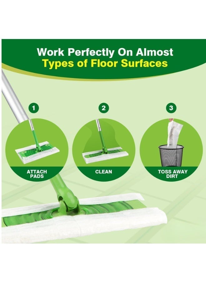 20 Counts Sweeper Wet Mopping Cloths Compatible (21 x 40 cm) Large Wet Mop Pads Refills XL Disposable for Sweeping Scrubbing Cleaning Wood Hardwood Tile - Image 5