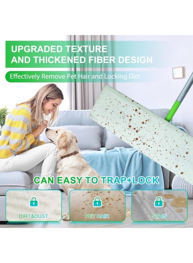 20 Counts Sweeper Wet Mopping Cloths Compatible (21 x 40 cm) Large Wet Mop Pads Refills XL Disposable for Sweeping Scrubbing Cleaning Wood Hardwood Tile - Image 2